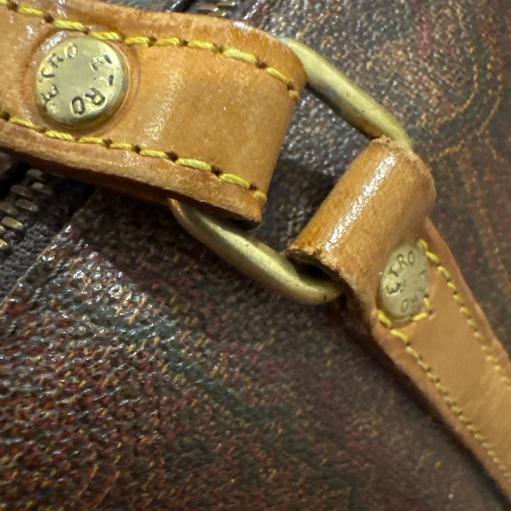 Vintage ETRO Milano Paisley Print Barrel Bag - Picture 7 of 13